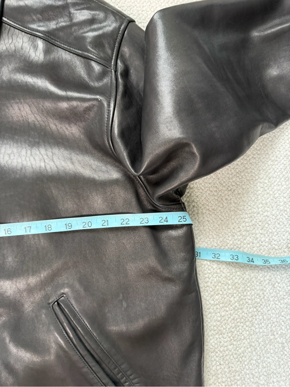 Murano XL Black Genuine Lambskin Leather Jacket 90s Y2K - Picture 9 of 14